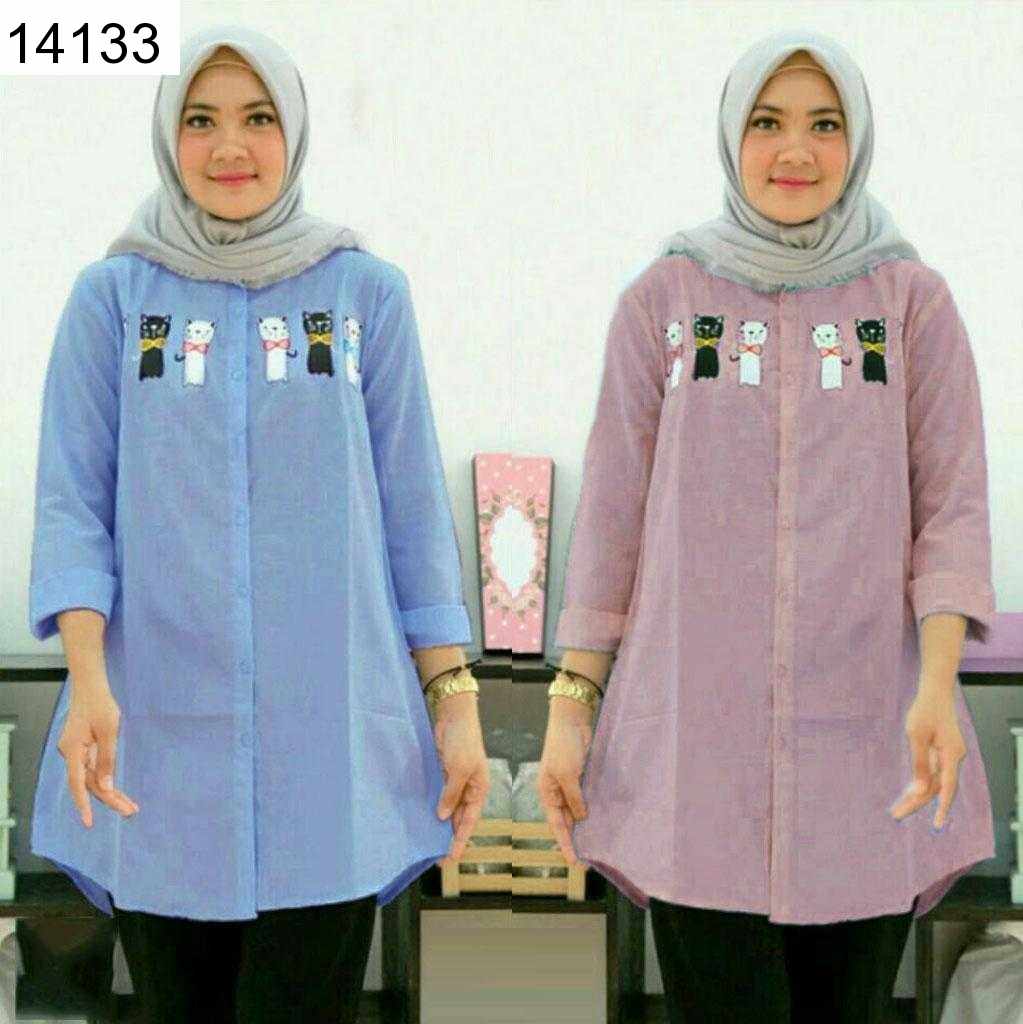 Jual Blouse Anna Supernova Long Shirt - 14133